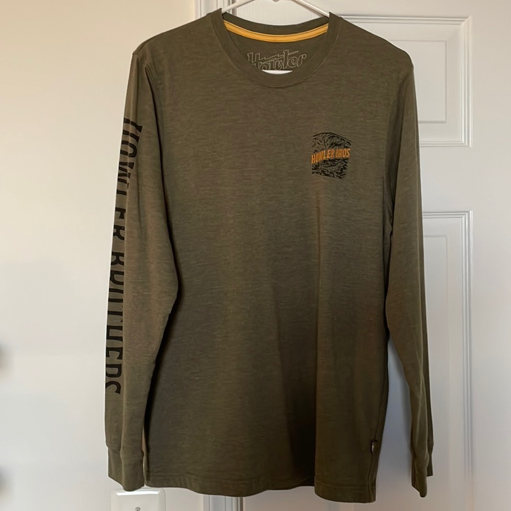 Howler Brothers Tarpon and Tube Green Long-sleeve T-shirt